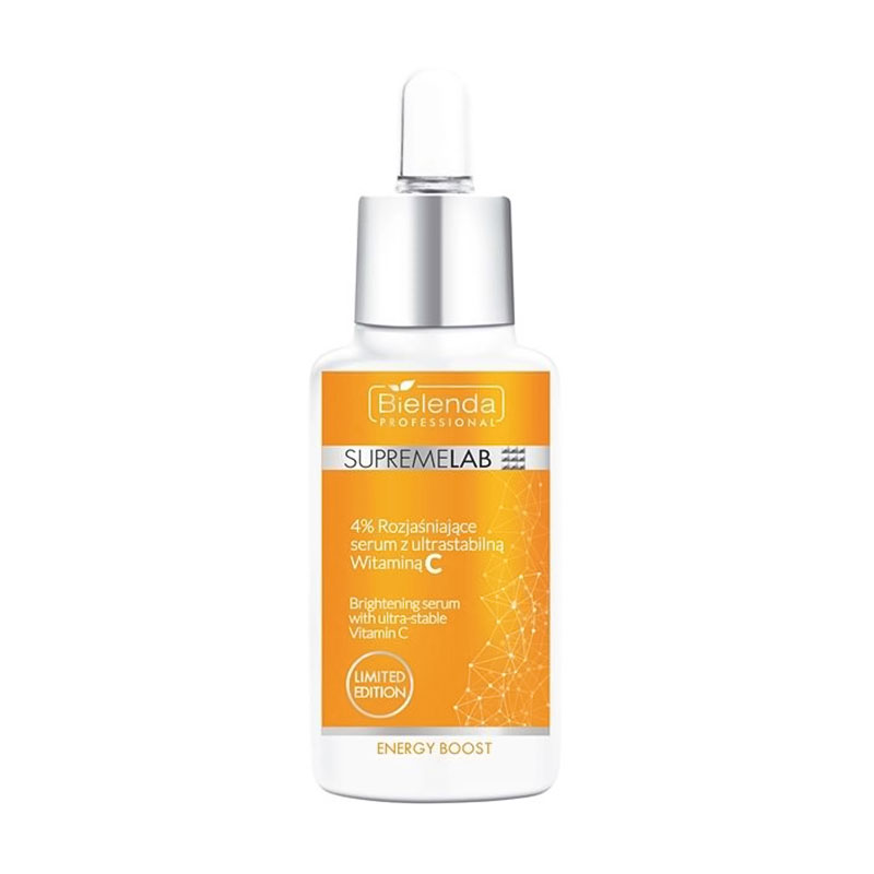 Освітлювальна сироватка для обличчя Bielenda Professional Supremelab Energy Boost Brightening Serum зі стабільним вітаміном С, 30 мл